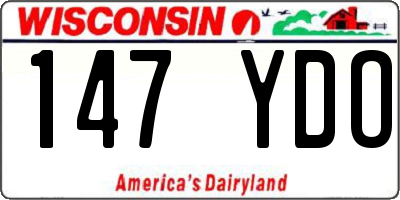 WI license plate 147YDO
