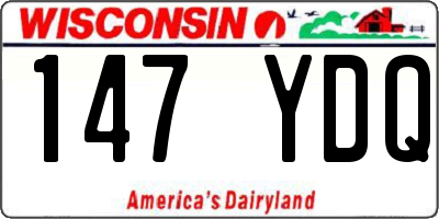 WI license plate 147YDQ