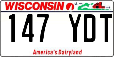 WI license plate 147YDT