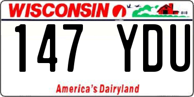 WI license plate 147YDU