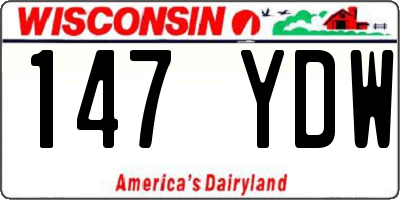 WI license plate 147YDW