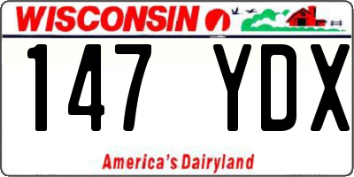 WI license plate 147YDX