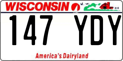 WI license plate 147YDY