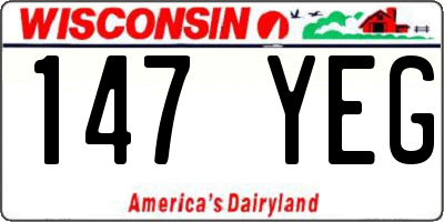 WI license plate 147YEG