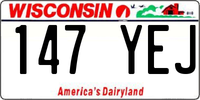 WI license plate 147YEJ