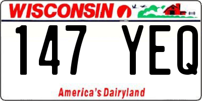 WI license plate 147YEQ