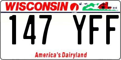 WI license plate 147YFF