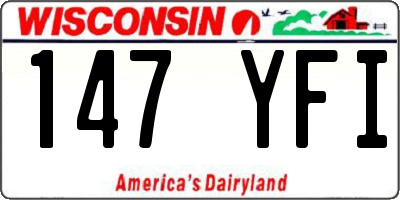 WI license plate 147YFI