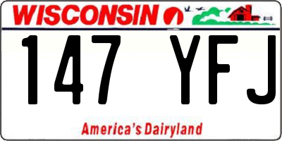 WI license plate 147YFJ