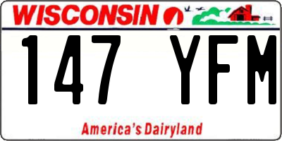 WI license plate 147YFM