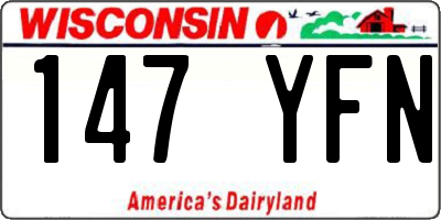 WI license plate 147YFN