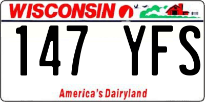 WI license plate 147YFS