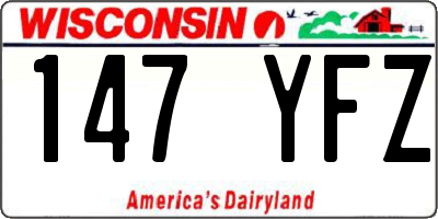 WI license plate 147YFZ
