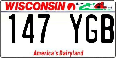 WI license plate 147YGB