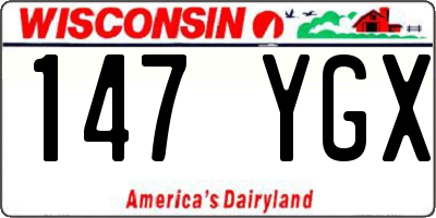 WI license plate 147YGX