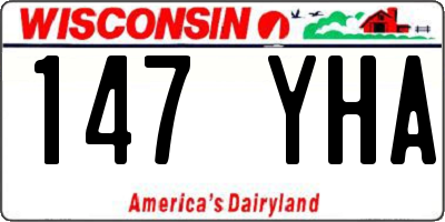 WI license plate 147YHA