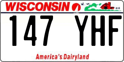 WI license plate 147YHF