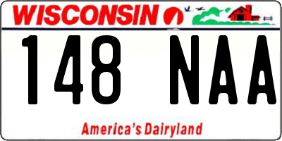 WI license plate 148NAA