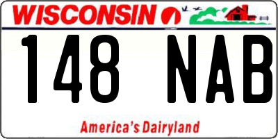 WI license plate 148NAB