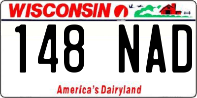 WI license plate 148NAD