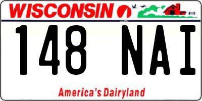 WI license plate 148NAI