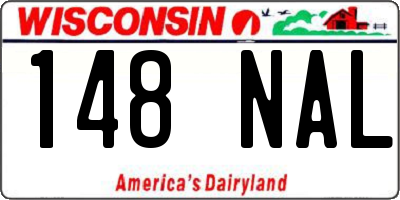 WI license plate 148NAL