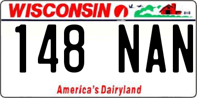 WI license plate 148NAN