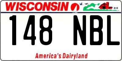 WI license plate 148NBL