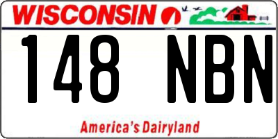 WI license plate 148NBN
