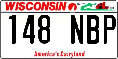 WI license plate 148NBP