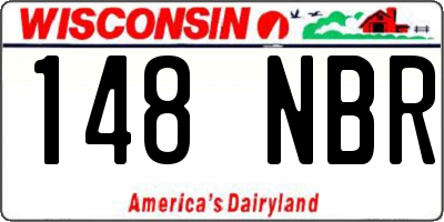 WI license plate 148NBR