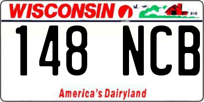 WI license plate 148NCB
