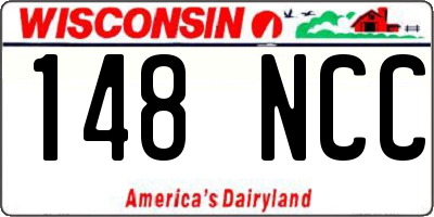 WI license plate 148NCC