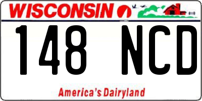 WI license plate 148NCD