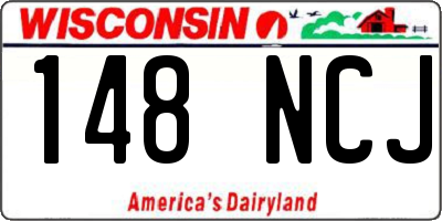 WI license plate 148NCJ