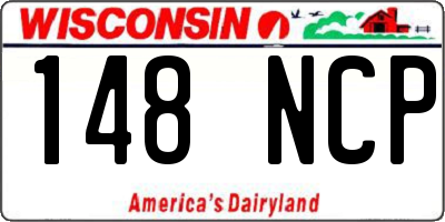 WI license plate 148NCP