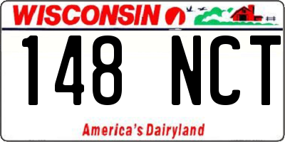 WI license plate 148NCT
