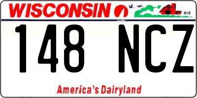 WI license plate 148NCZ