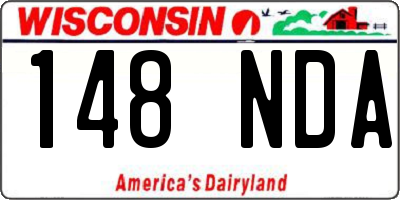 WI license plate 148NDA
