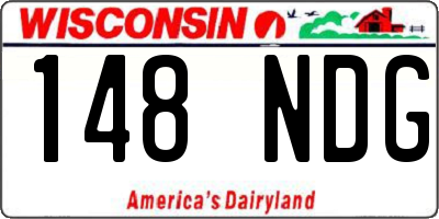 WI license plate 148NDG