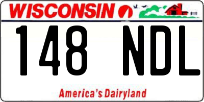 WI license plate 148NDL