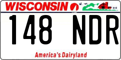 WI license plate 148NDR