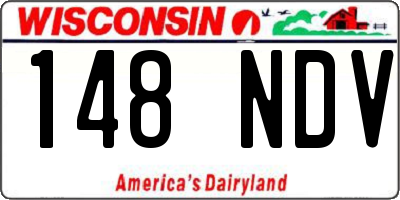 WI license plate 148NDV