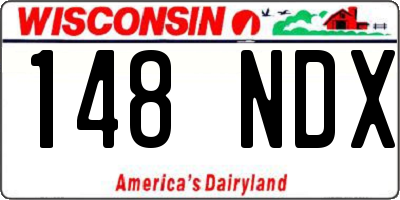 WI license plate 148NDX