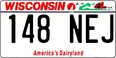 WI license plate 148NEJ