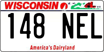 WI license plate 148NEL