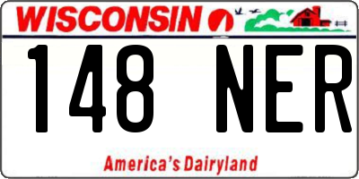 WI license plate 148NER