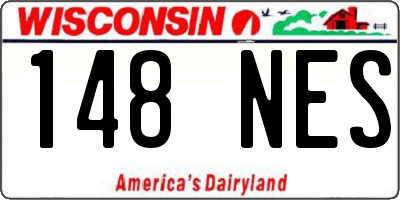 WI license plate 148NES