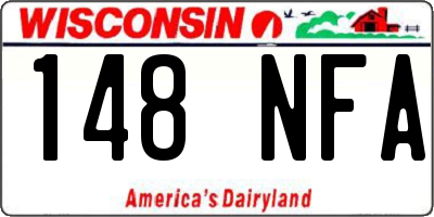 WI license plate 148NFA
