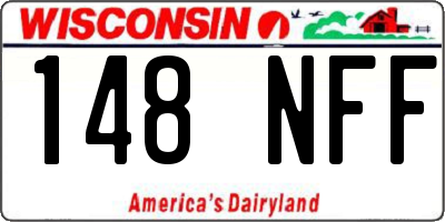 WI license plate 148NFF